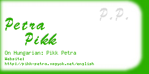 petra pikk business card